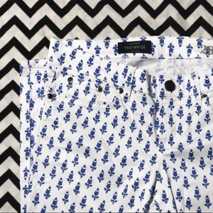 J. Crew printed Toothpick jeans